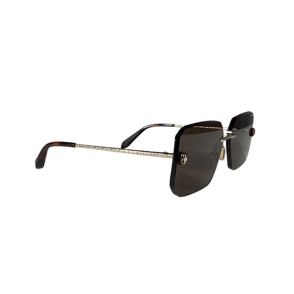 Bvlgari Rectangular Gold Brown Serpenti Sunglasses Size 62mm main image 4